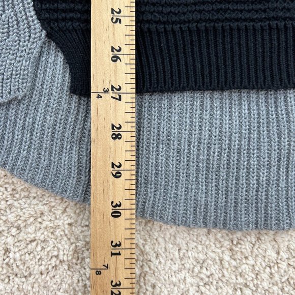 Womens Anatara Sweater L Cable Knit Black Charcoal Gray Chunky NWT - Picture 9 of 16